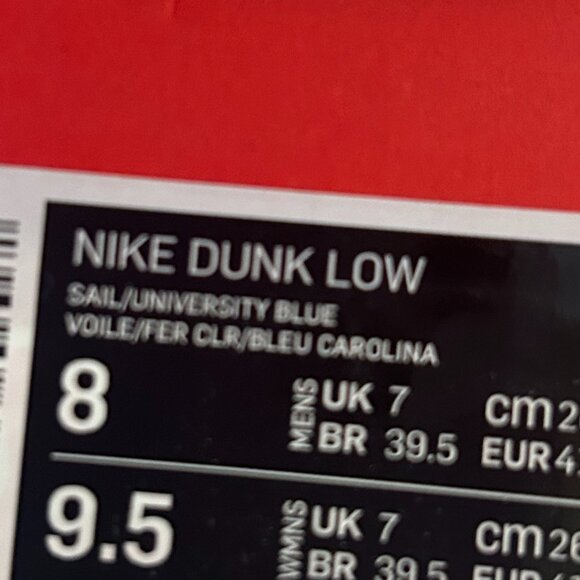 Nike Dunk Low Sail University Blue - Picture 2 of 10